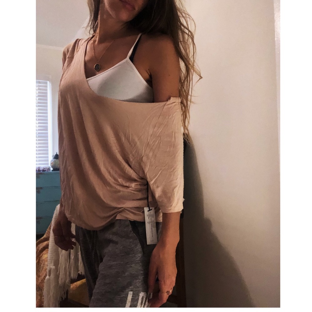 NYTT : blush pink notch oversized t shirt